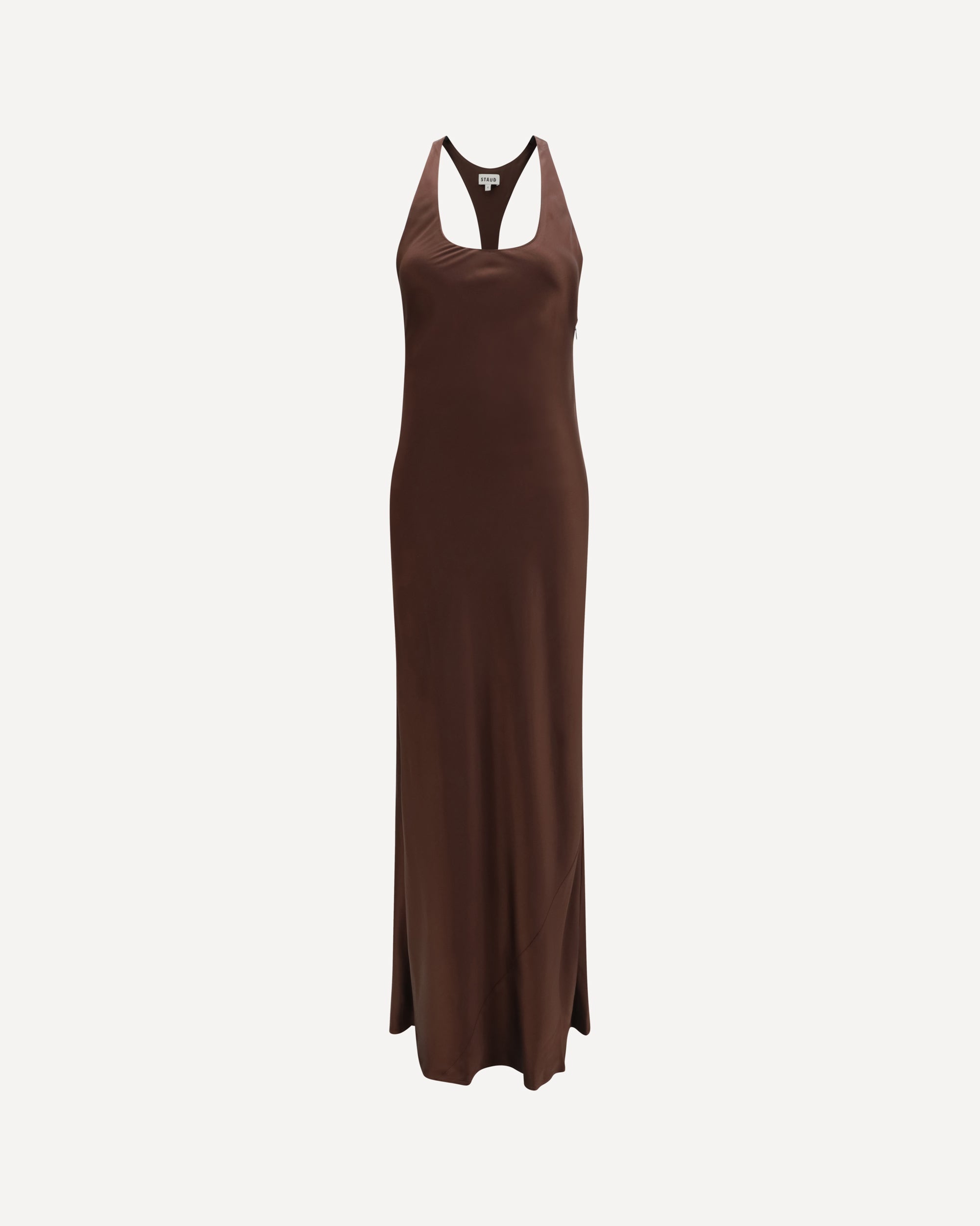 STAUD Juanita long Dress BROWN