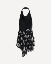 Top in seta halter  - NERO | Base Blu