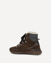 Suede lace-up Ankle Boots - BROWN | Base Blu