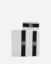 Set 5 Asciugamani in spugna di cotone - BIANCO | Base Blu