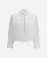Camicia cropped con maniche lunghe  - BIANCO | Base Blu