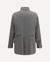 Cashmere Jacket with zip and buttons - GREY | Base Blu