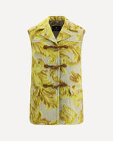Gilet in Misto Lana Jacquard  - GIALLO | Base Blu