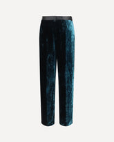 Moiré velvet tuxedo Pants - GREEN | Base Blu