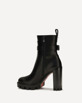 Dianouchette Lug leather Ankle Boots - BLACK | Base Blu