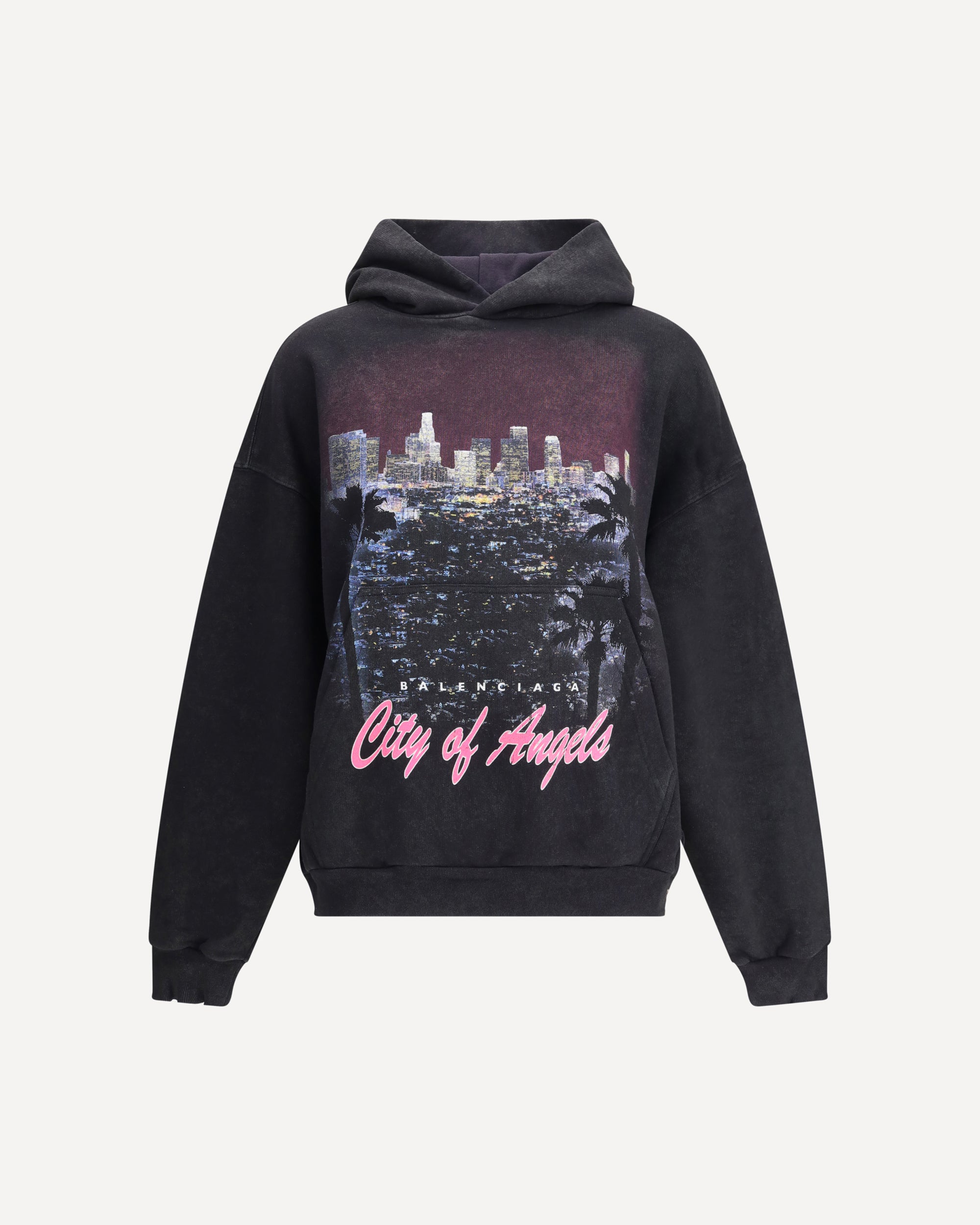 【送料込】BALENCIAGA★City Of Angels フーディー BALENCIAGA City of Angels Hoodie BLACK | Base Blu