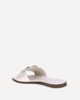 Patent leathe VLogo slide Sandals - WHITE | Base Blu