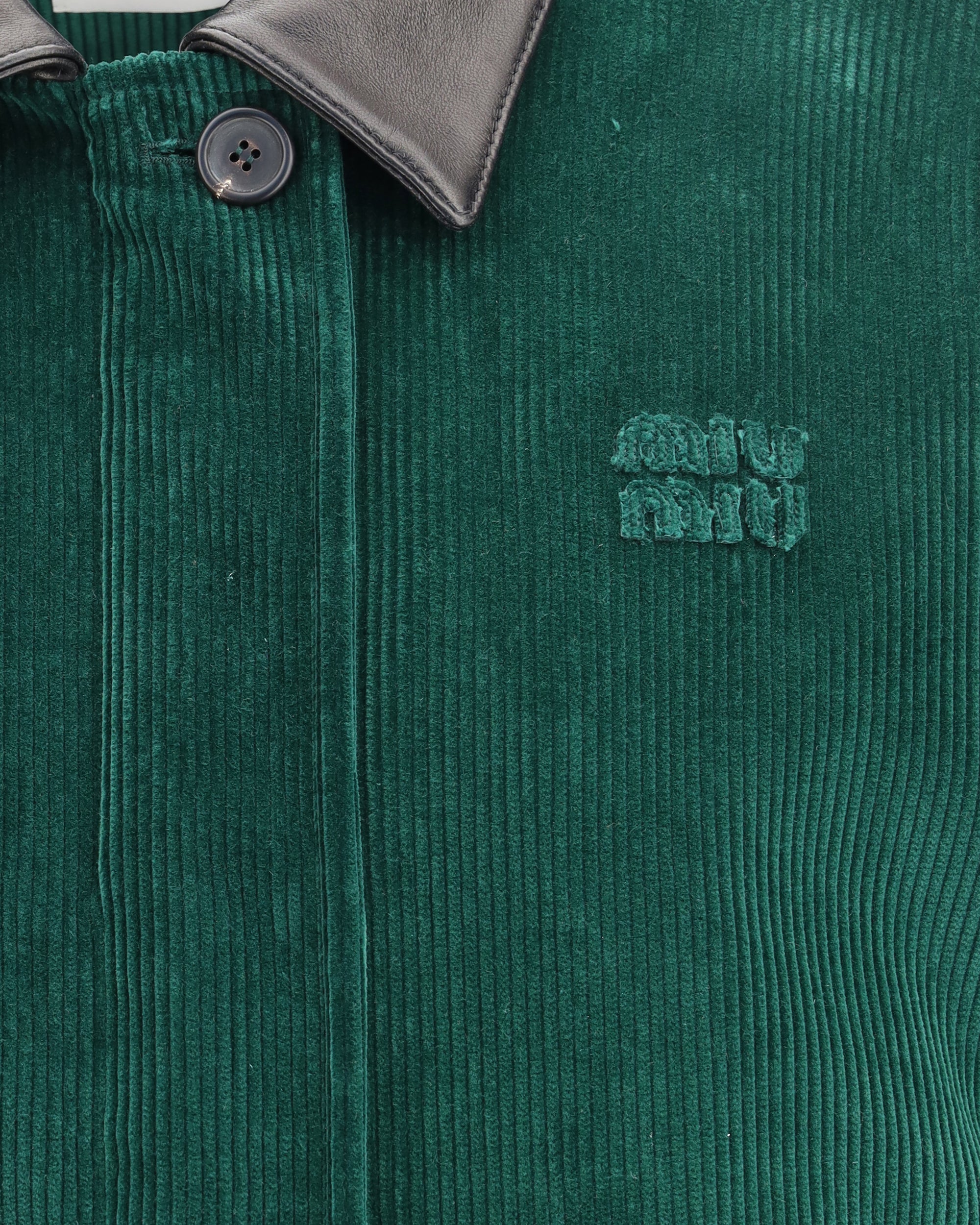 MIU MIU Corduroy Jacket GREEN | Base Blu
