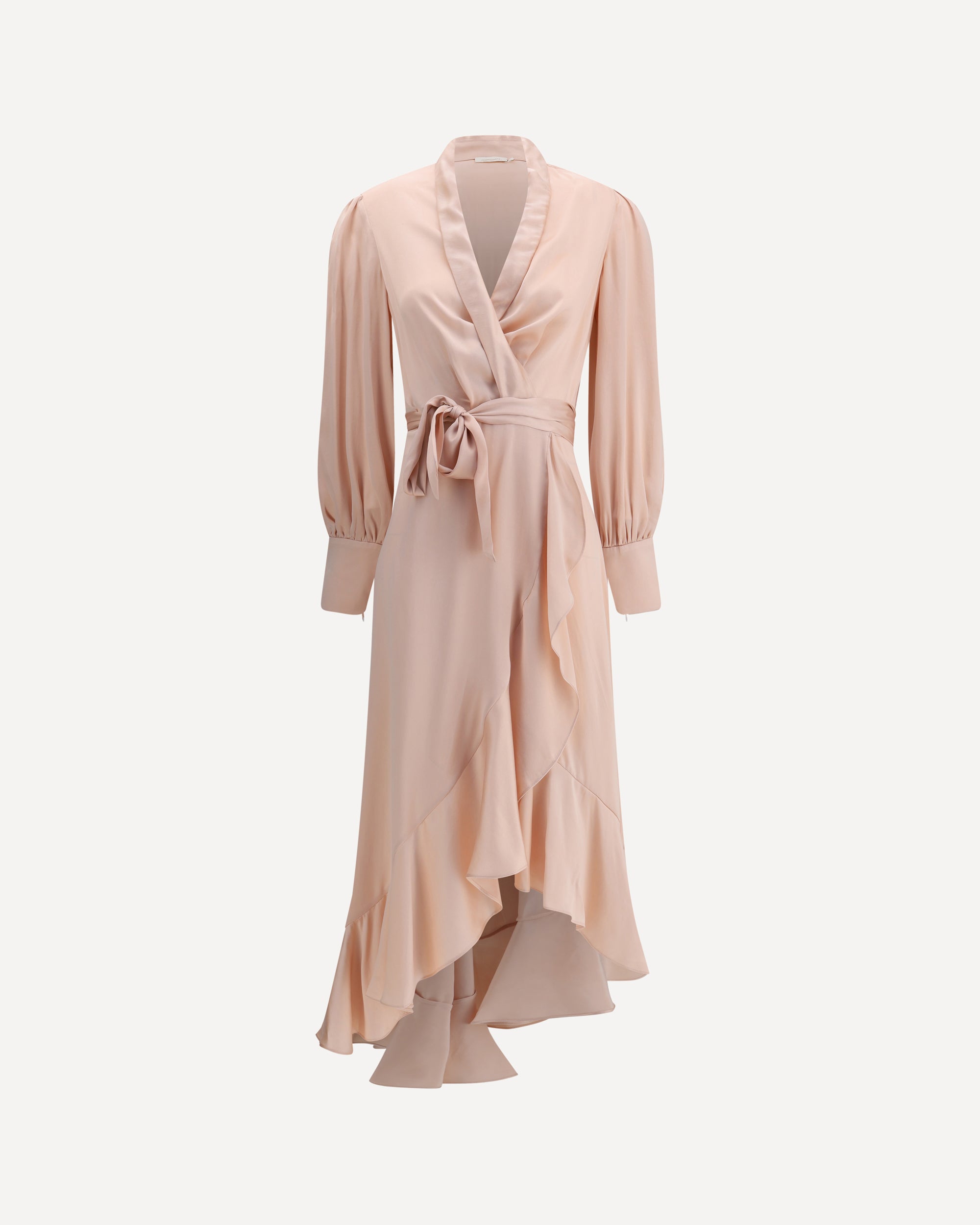 ZIMMERMANN Silk charmeuse wrap Dress PINK Base Blu