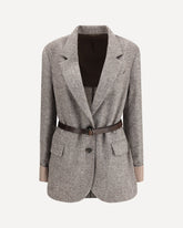 Patterned wool Jacket - BROWN | Base Blu