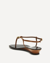 Amhelia leather Sandals - BROWN | Base Blu