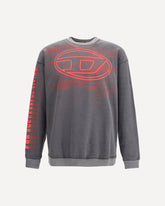 Felpa in cotone con stampa logo - GRIGIO | Base Blu