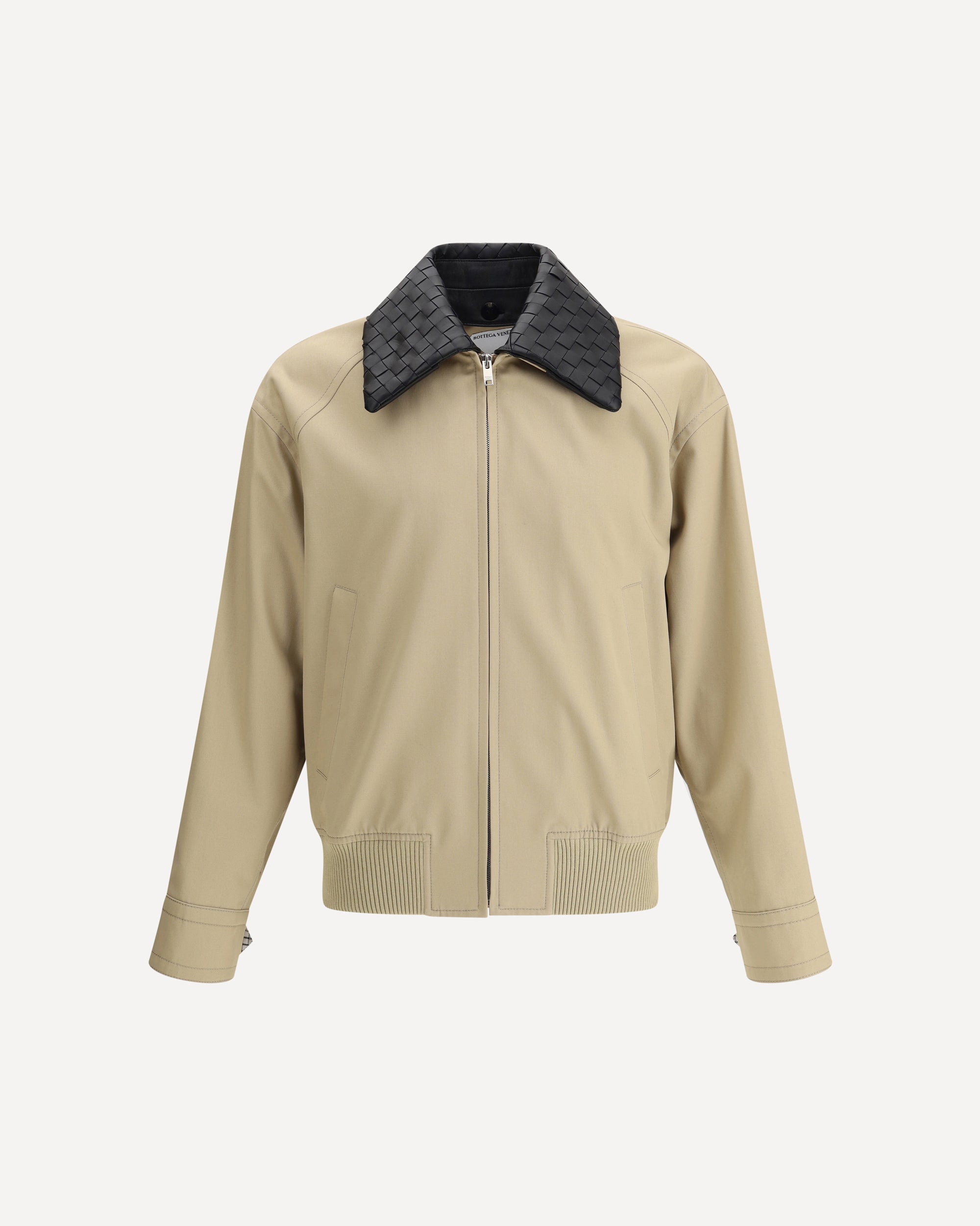 BOTTEGA VENETA Jacket with leather collar BEIGE | Base Blu