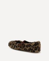 Leopard teddy Ballerinas - BROWN | Base Blu