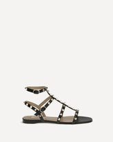 Rockstud leather Sandals - BLACK | Base Blu