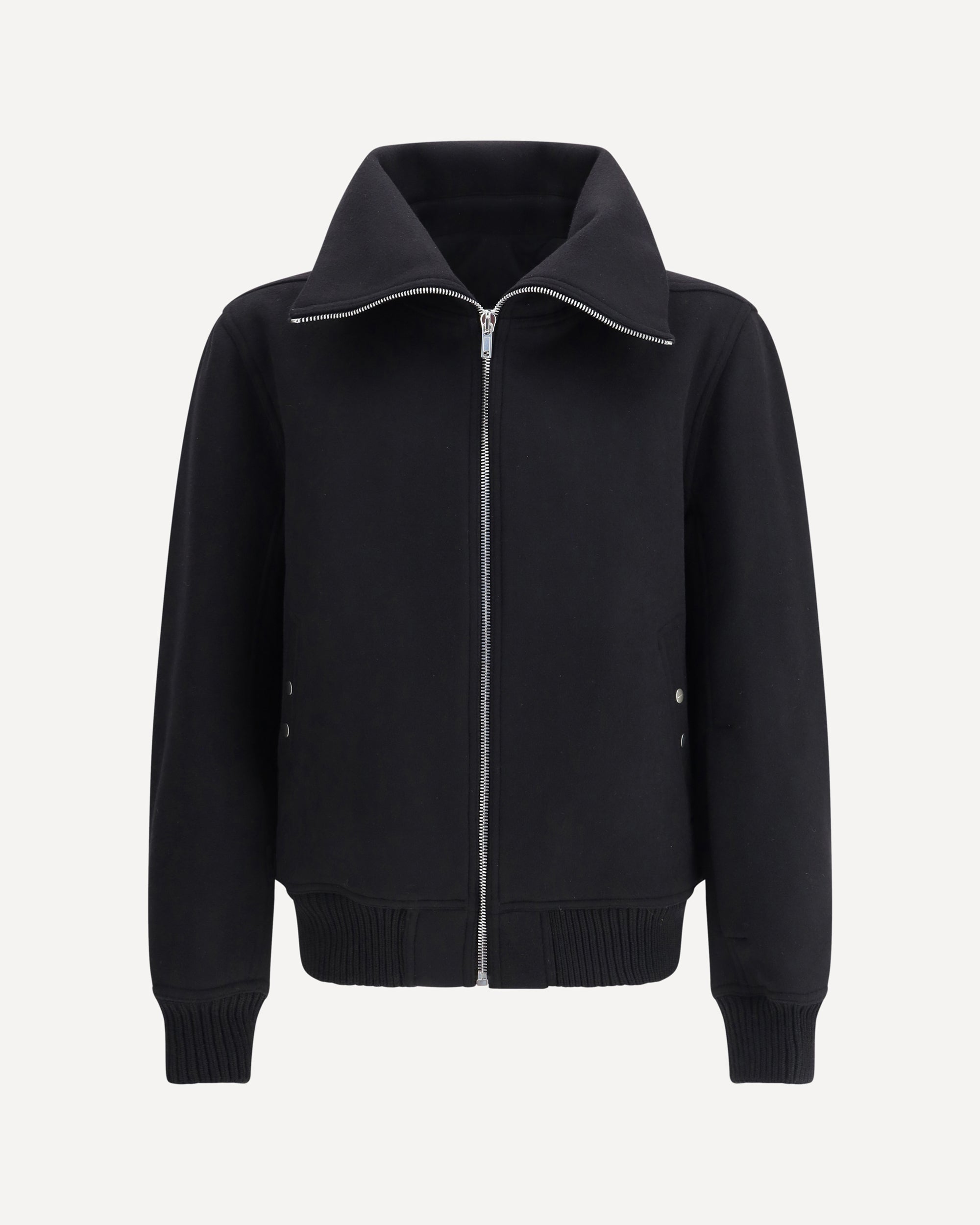 RICK OWENS Blixa Dracucollar Wool Jacket BLACK | Base Blu