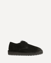 Sancrispa Alta suede Derby Shoes - BLACK | Base Blu