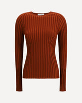 Soraya Knit Sweater in Merino Wool - RED | Base Blu