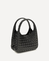 Baby Campana leather Handbag - BLACK | Base Blu