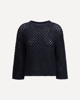 Jumper crafted from Platinum yarn with micro sequins - BLACK | Base Blu