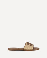 Raffia slippers Sandals - BEIGE | Base Blu