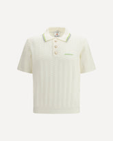 Maglia Polo Tennis in bouclé  - CREMA  | Base Blu