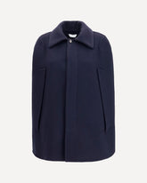 Wool and cashmere Cape - BLUE | Base Blu