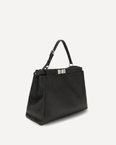 Borsa a Spalla My Peekaboo grande in cuoio romano - NERO | Base Blu