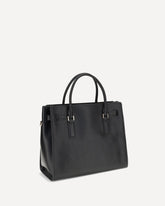 Leather Shoulder Bag - BLACK | Base Blu