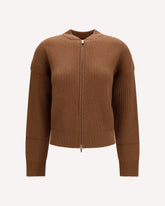 Carnet ribbed Cardigan - BROWN | Base Blu