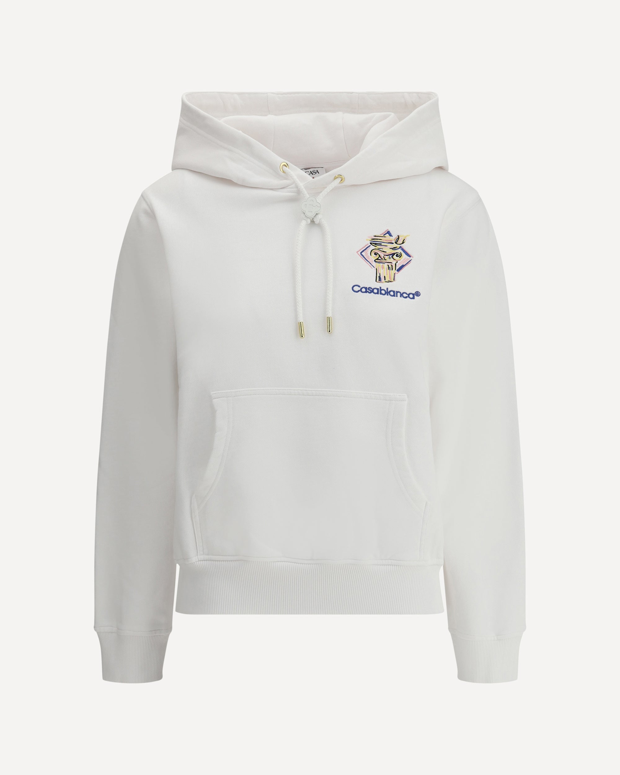 CASABLANCA Logoed Hoodie WHITE | Base Blu