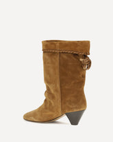 Draped suede Boots - BROWN | Base Blu