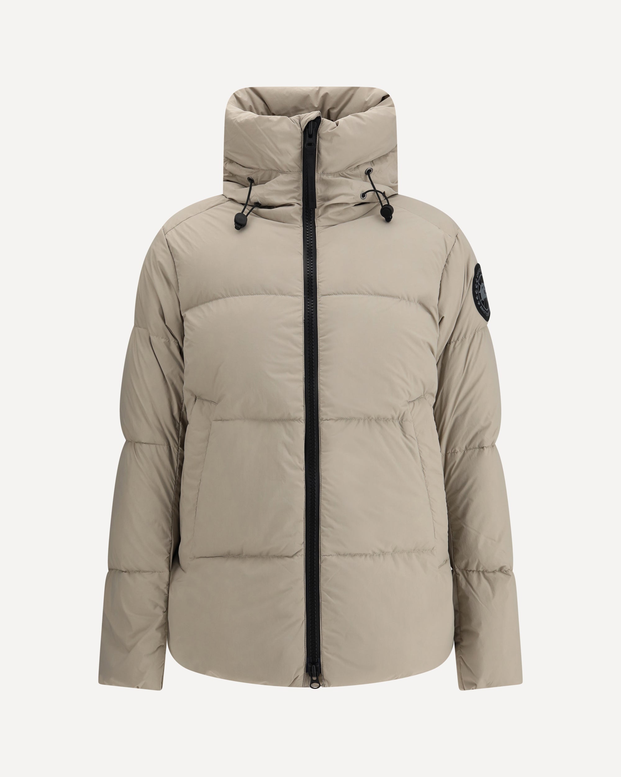 CANADA GOOSE Black Nylon Crofton Puffer matte BEIGE | Base Blu