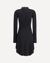 Zippered jersey biker Dress - BLACK | Base Blu
