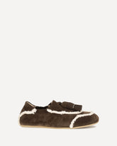 Suede slip-on Loafers with tassel - BROWN | Base Blu