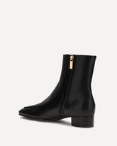 Shadow Ban leather Ankle Boots - BLACK | Base Blu