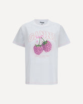 Cotton raspberry T-shirt - WHITE | Base Blu