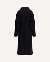 Zebra Coat double-faced pure wool - BLACK | Base Blu