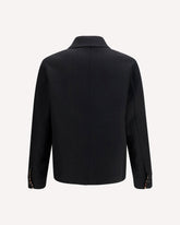 Herringbone wool Jacket - BLACK | Base Blu