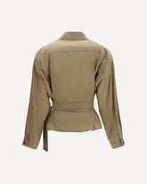 Short belted Jacket - BEIGE | Base Blu