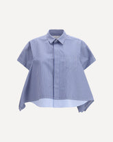 Cropped cotton Shirt - LIGHT BLUE | Base Blu