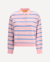 Polo Collegiate Stripe - ROSA | Base Blu
