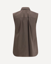 Sleeveless Shirt - BROWN | Base Blu