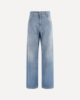 Baggy Jeans in pure cotton - LIGHT BLUE | Base Blu