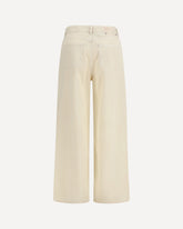 Wide-leg cotton denim Jeans - YELLOW | Base Blu