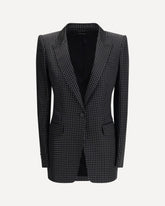 Single Breasted Jacket with polka dots - BLACK | Base Blu