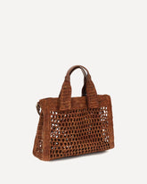 Small Summer Banana East-West Tote Bag - BROWN | Base Blu