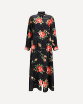 Long Dress with rose bouquet print - MULTICOLOUR | Base Blu