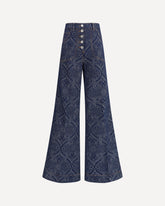 Jeans flare fantasia jacquard - BLU | Base Blu