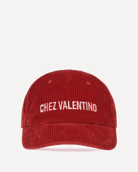 VALENTINO GARAVANI Chez Valentino Baseball Hat RED | Base Blu